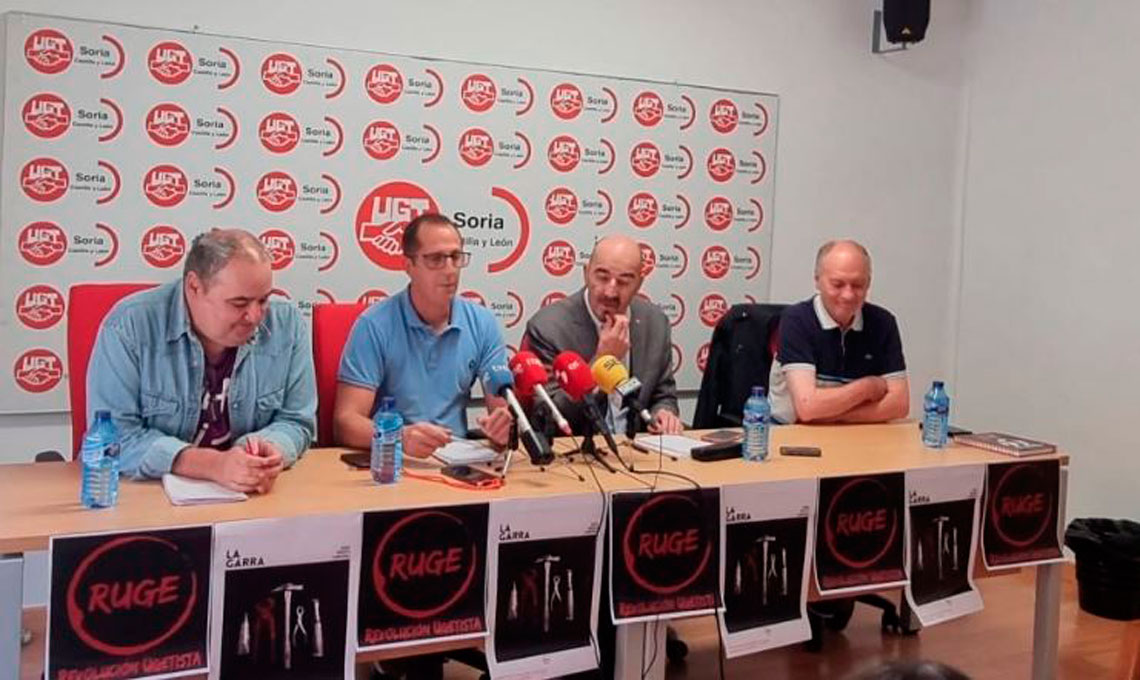 Rueda de prensa en UGT Soria