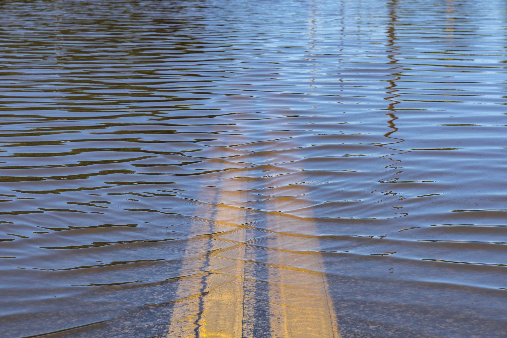 carretera inundada