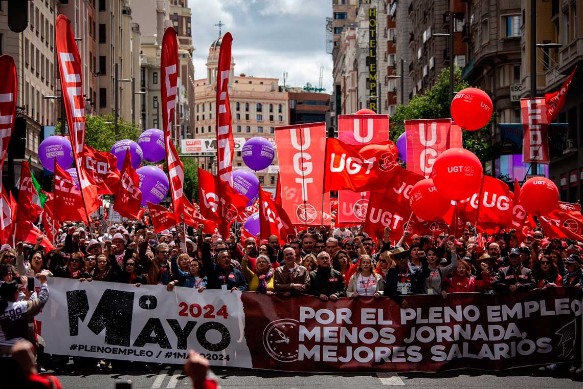 Cabecera manifestación Primero de Mayo