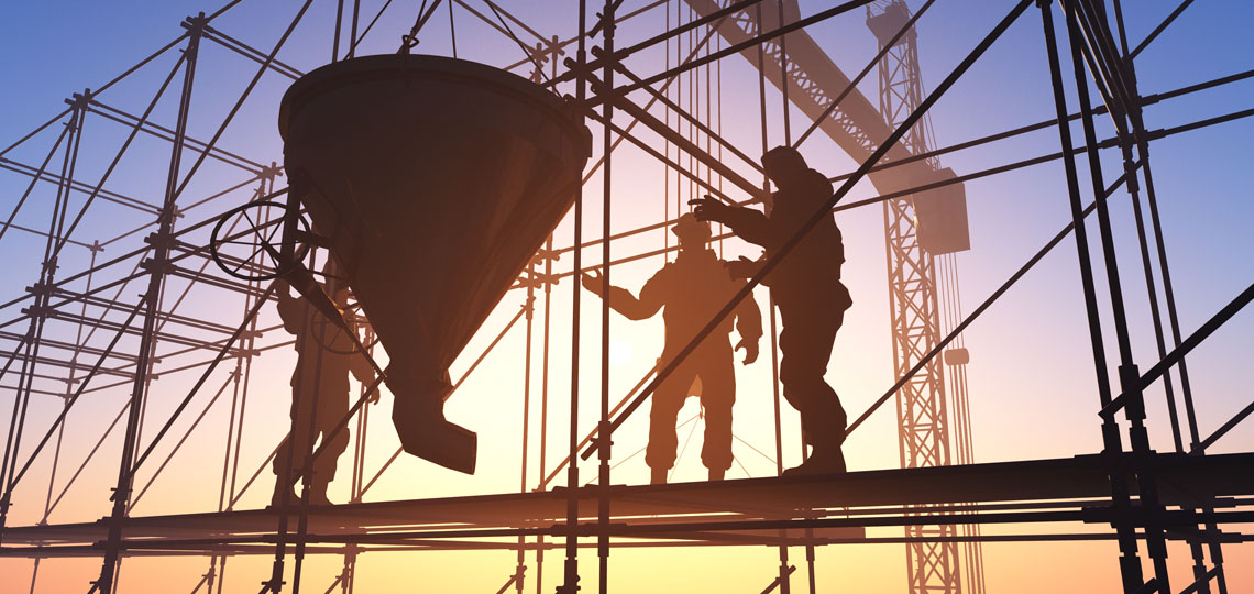 Hombres en una construcción