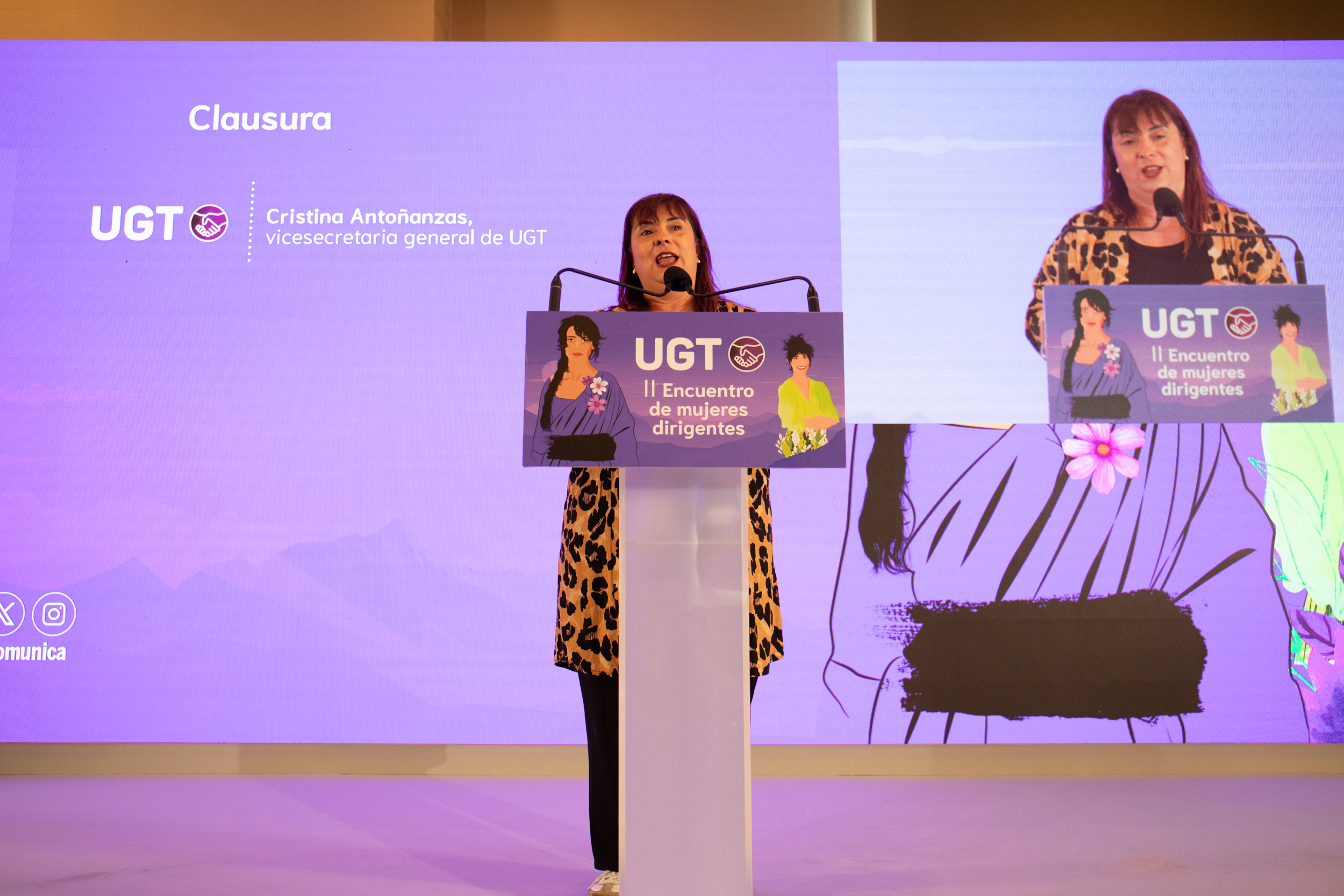 La vicesecretaria general de UGT en la clausura