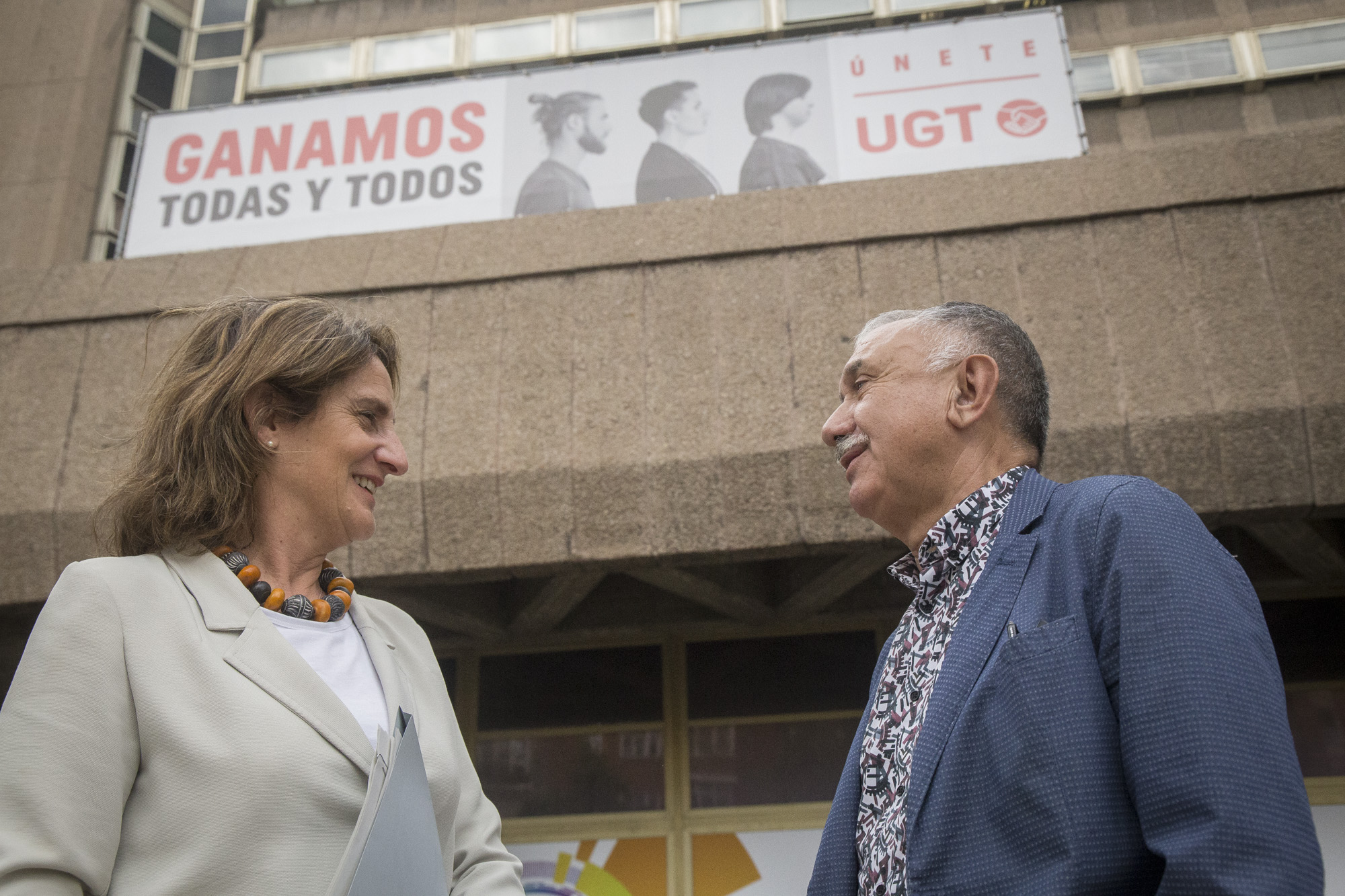 Teresa Ribera y Pepe Álvarez