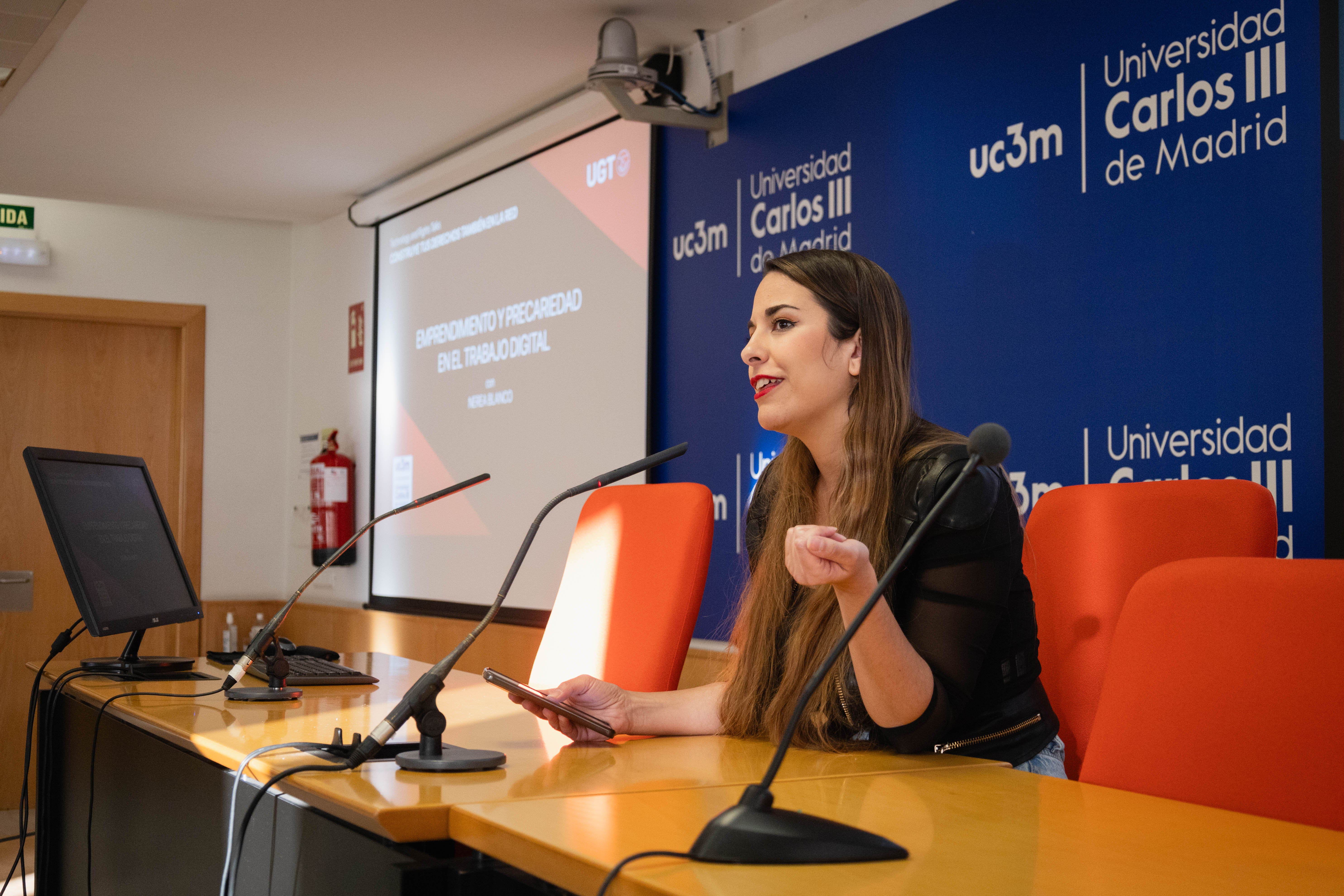 Blanco en la ponencia Emprendimiento y precariedad en el Trabajo Digital