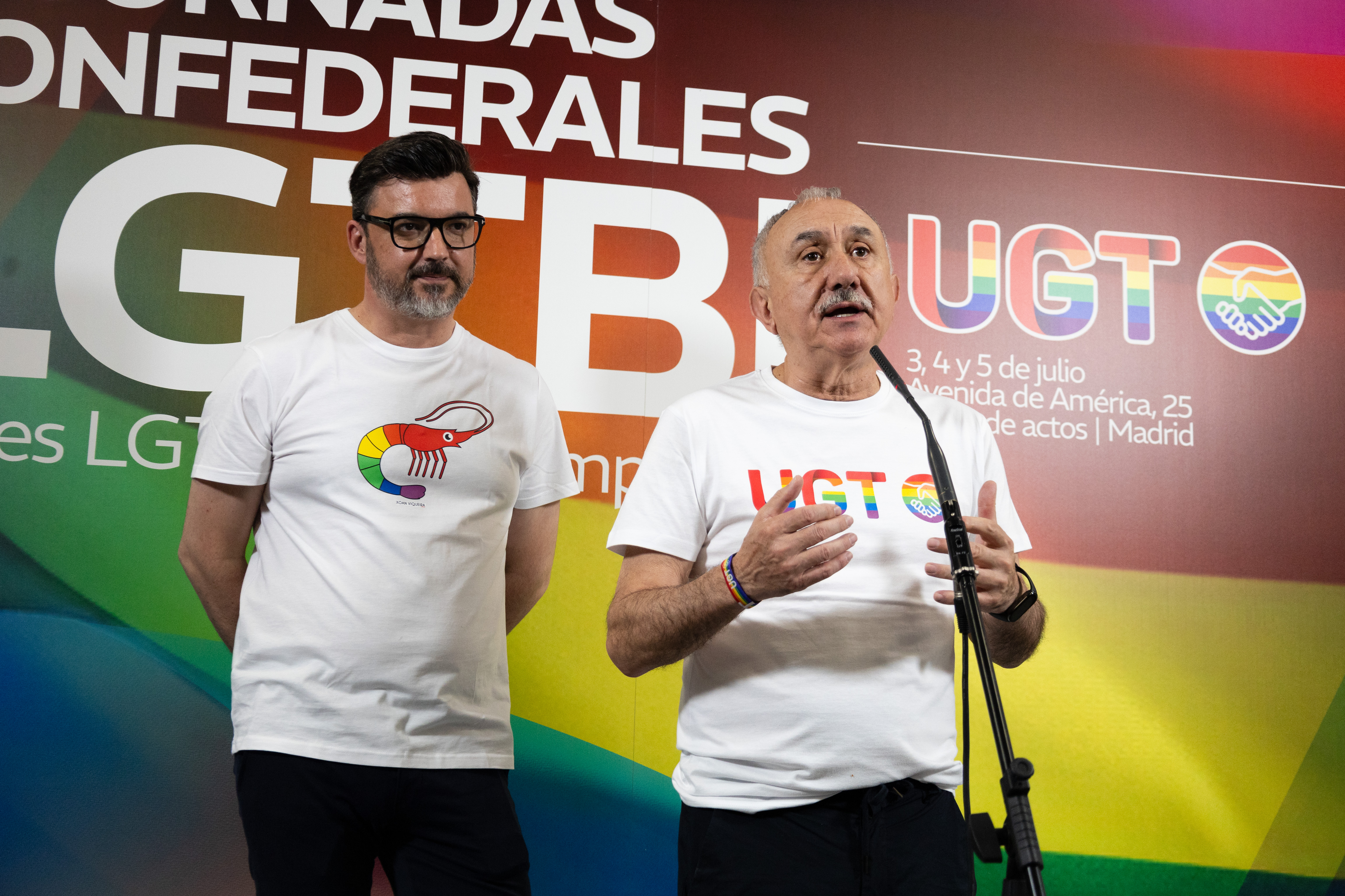 El secretario general de UGT atiende a medios 