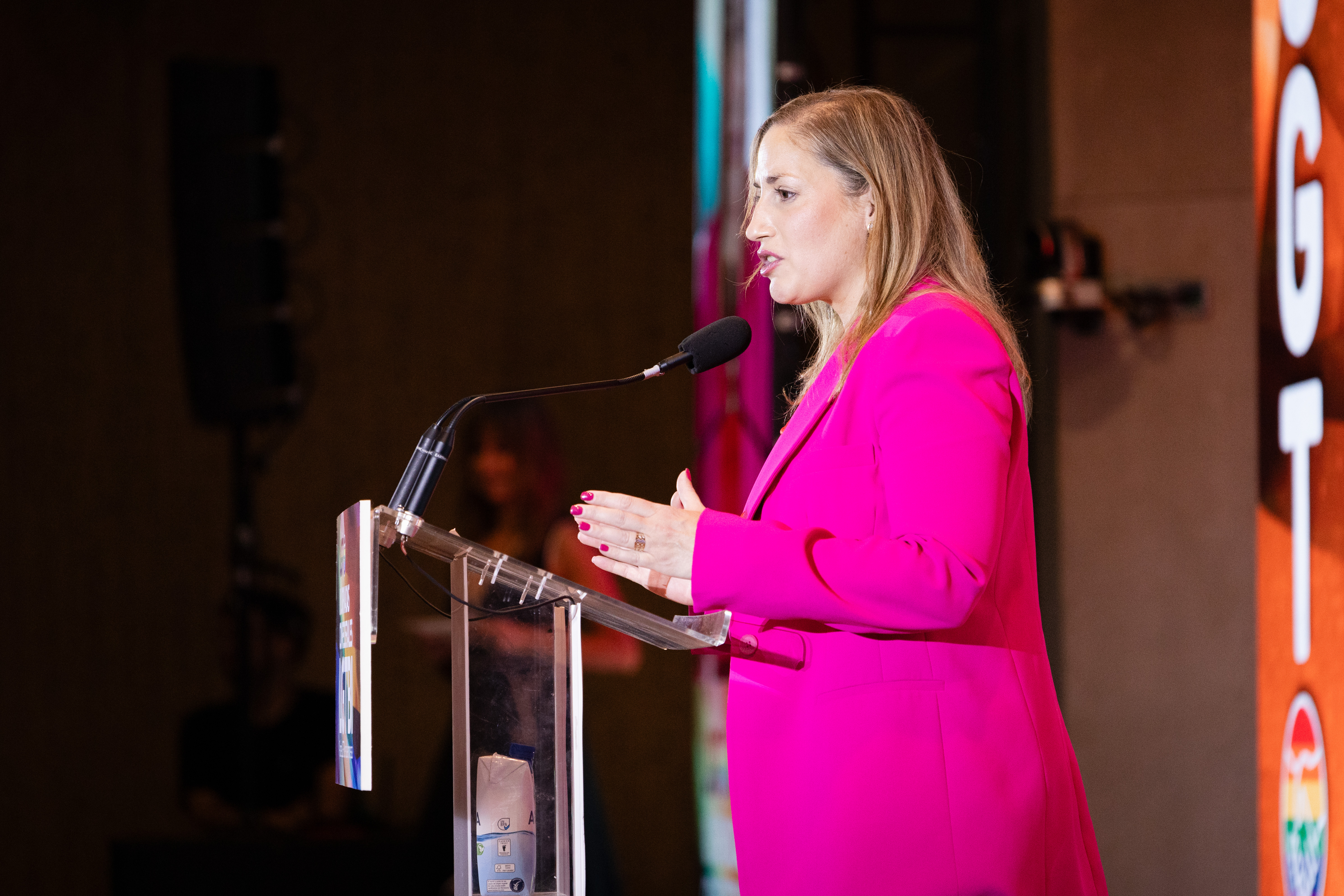 Marina Prieto, secretaria general de UGT Madrid, interviene en la apertura institucional